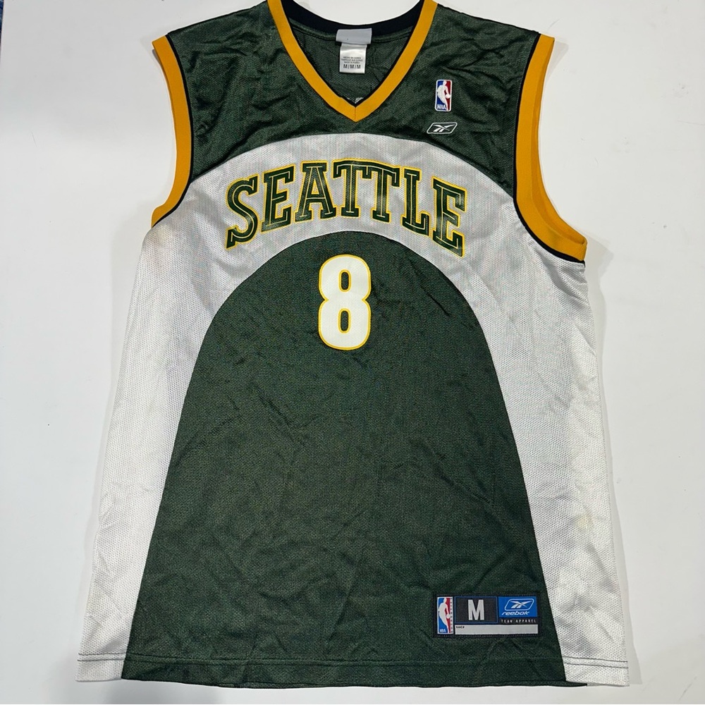 Seattle sonics vintage 8 Jersey by Reebok - Green and White
